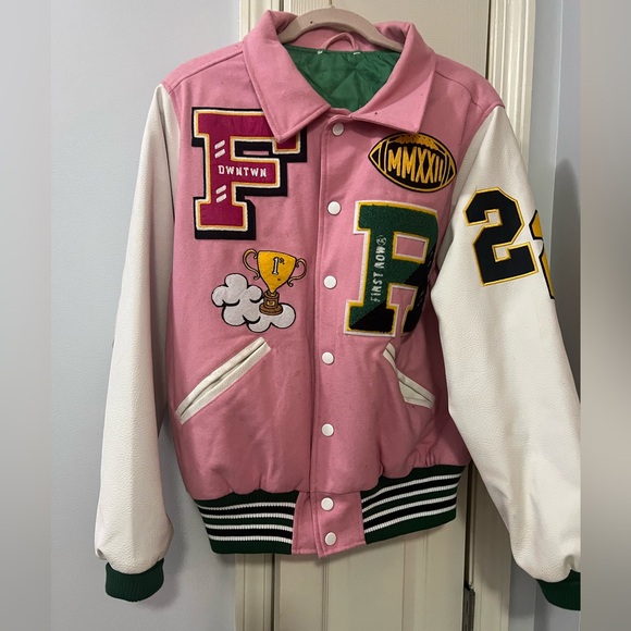 🏆 SALE 🏆 Swankaposh First Row leather varsity jacket-size medium - Picture 3 of 13